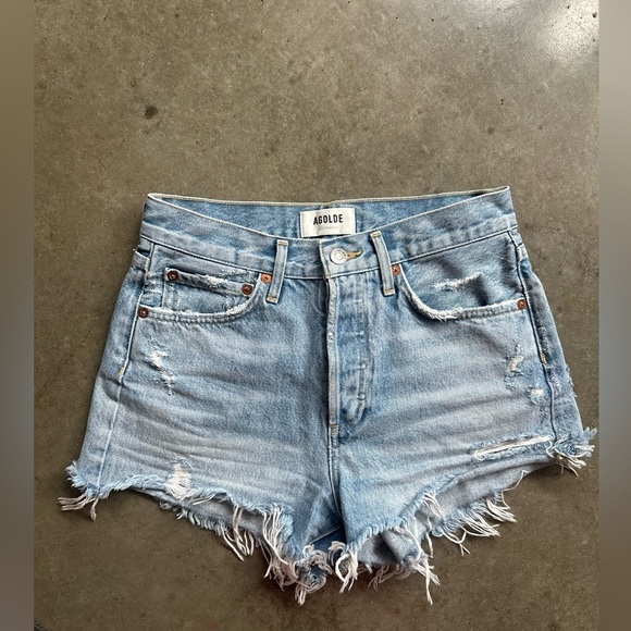 Agolde Parker denim shorts size 24 - Picture 1 of 1